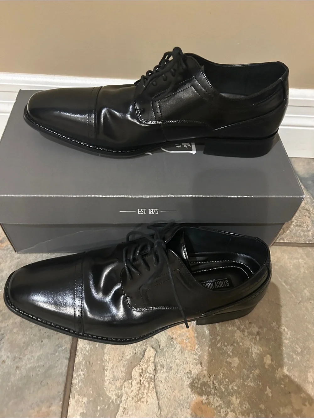 Stacy Adams polished black